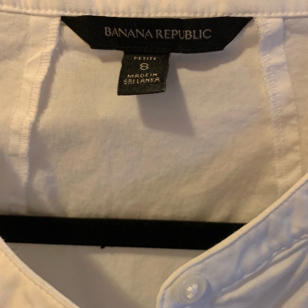 White stretch cotton top